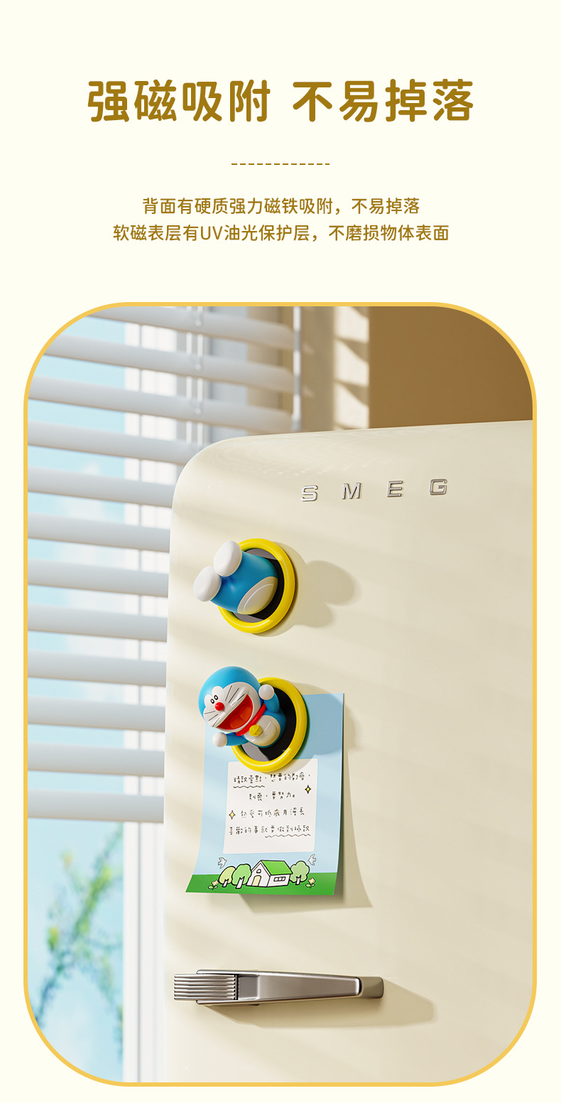 "哆啦A夢創意軟磁3D卡通冰箱磁吸貼