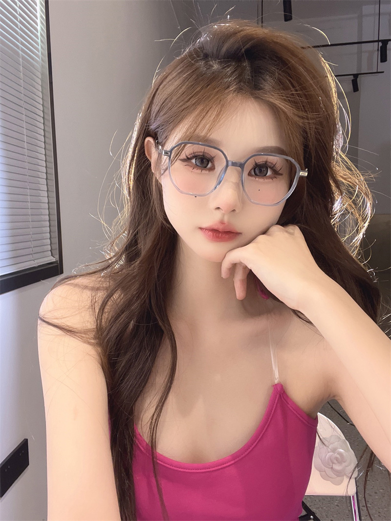 韓系減齡奶茶色眼鏡素顏裝飾