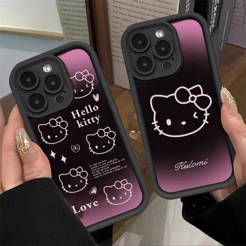 暗紫凱蒂貓高級感手機殼蘋果