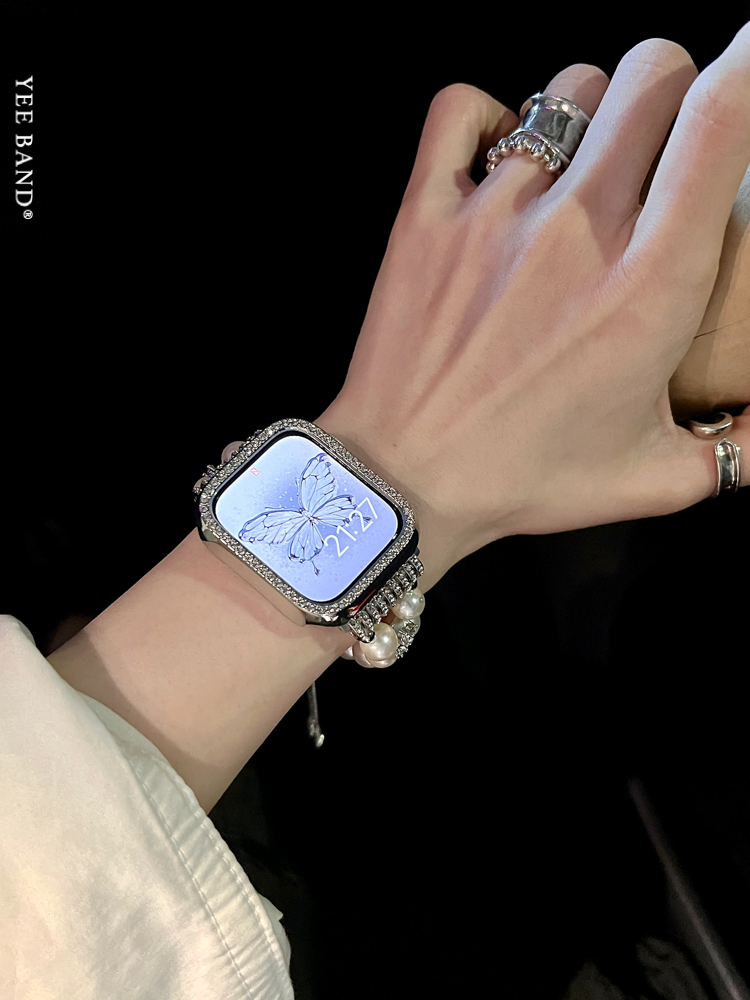 土星珍珠blingbling高級感iwatch 錶帶