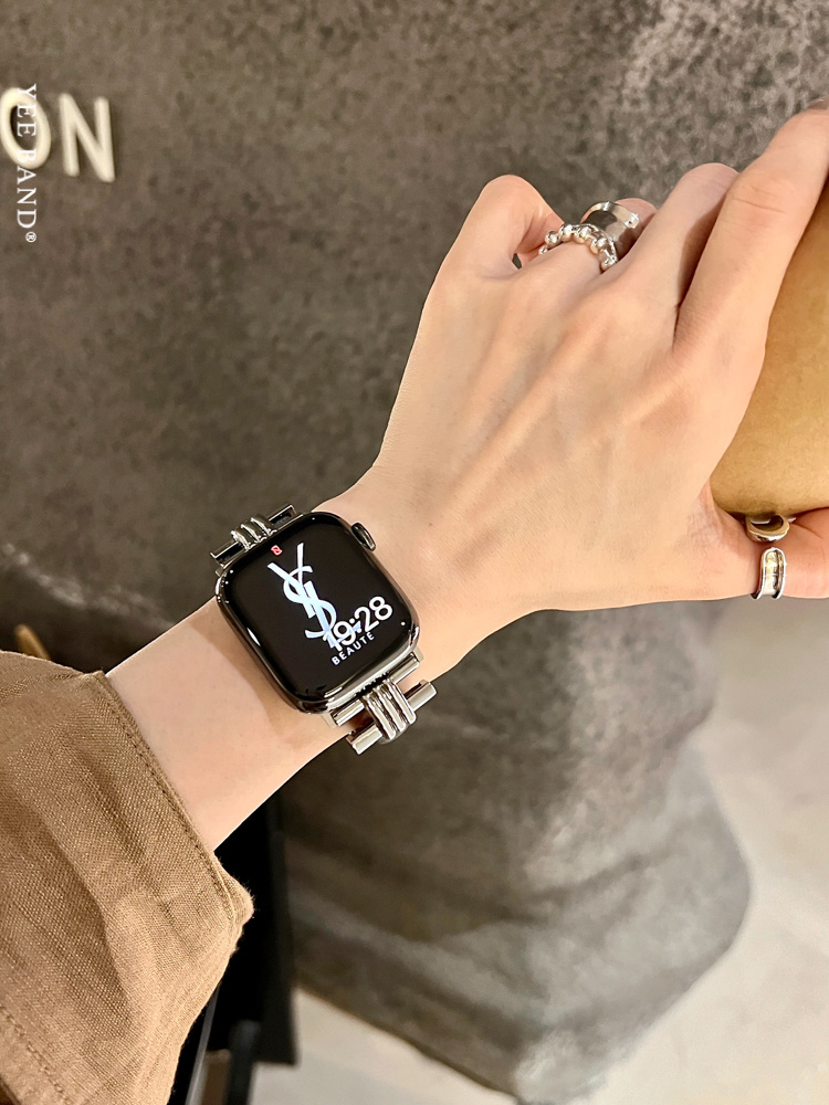 "小眾設計高級感皮質applewatch錶帶
