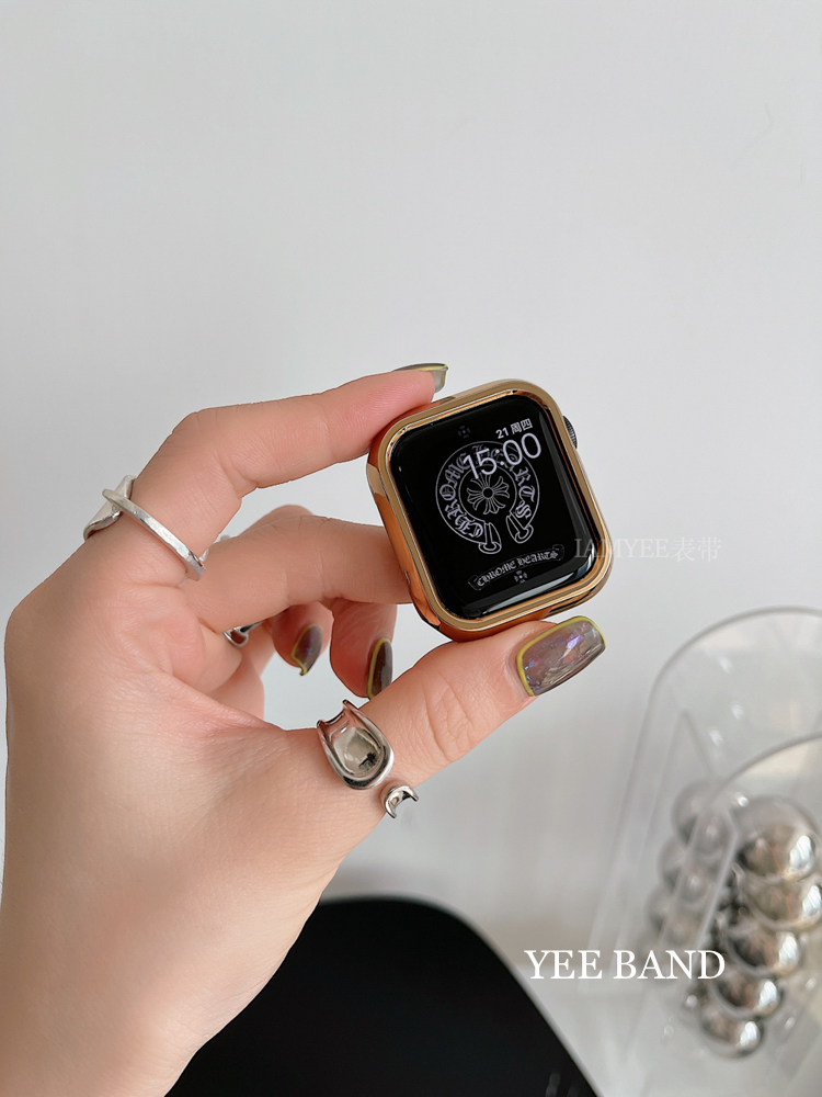 蘋果手錶半包硬保護殼電鍍Applewatch