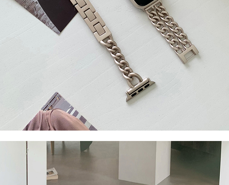 星光色系列不鏽鋼錶帶Apple Watch