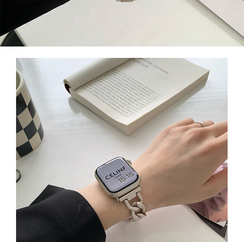 星光色系列不鏽鋼錶帶Apple Watch