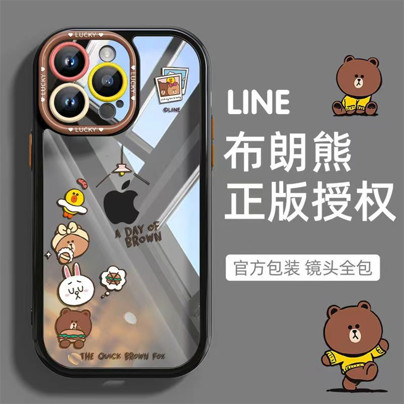 LINE布朗熊卡通iPhone保護殼
