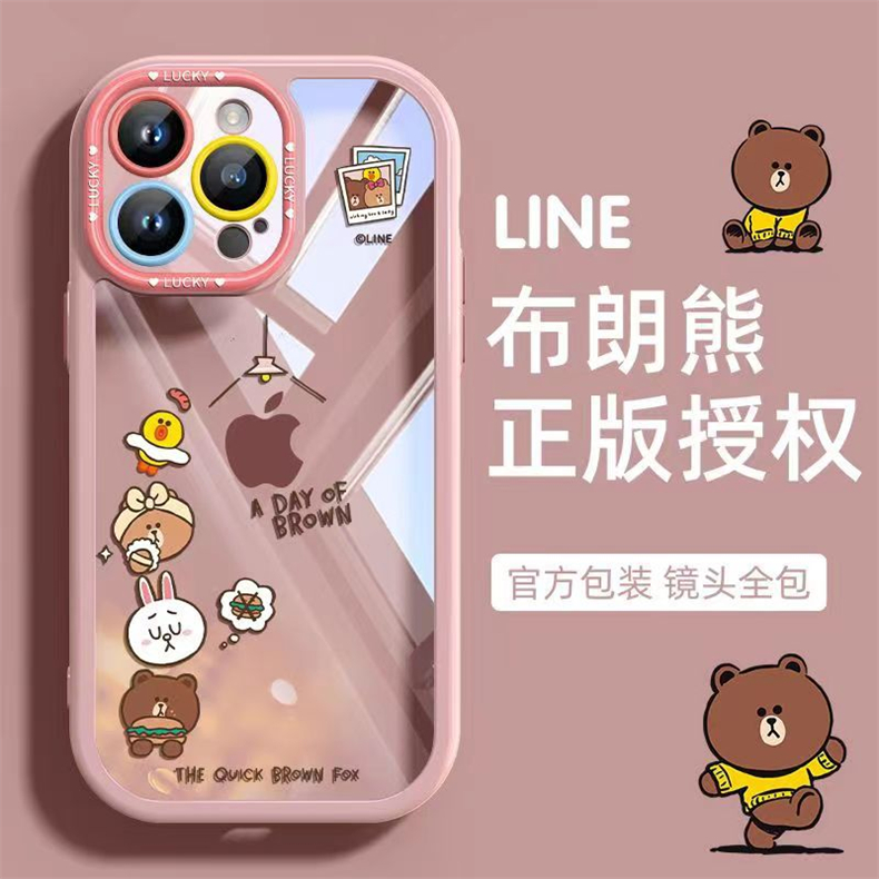 "LINE布朗熊卡通iPhone保護殼