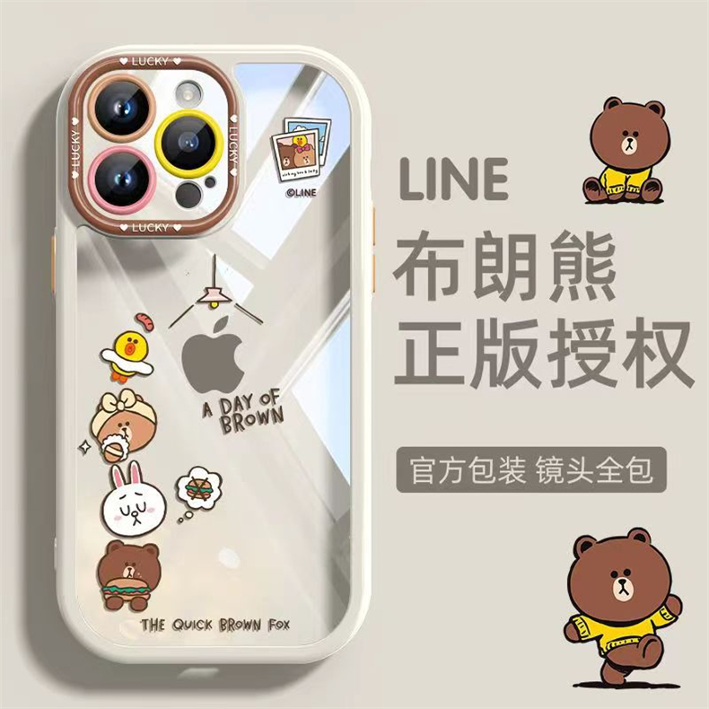 "LINE布朗熊卡通iPhone保護殼